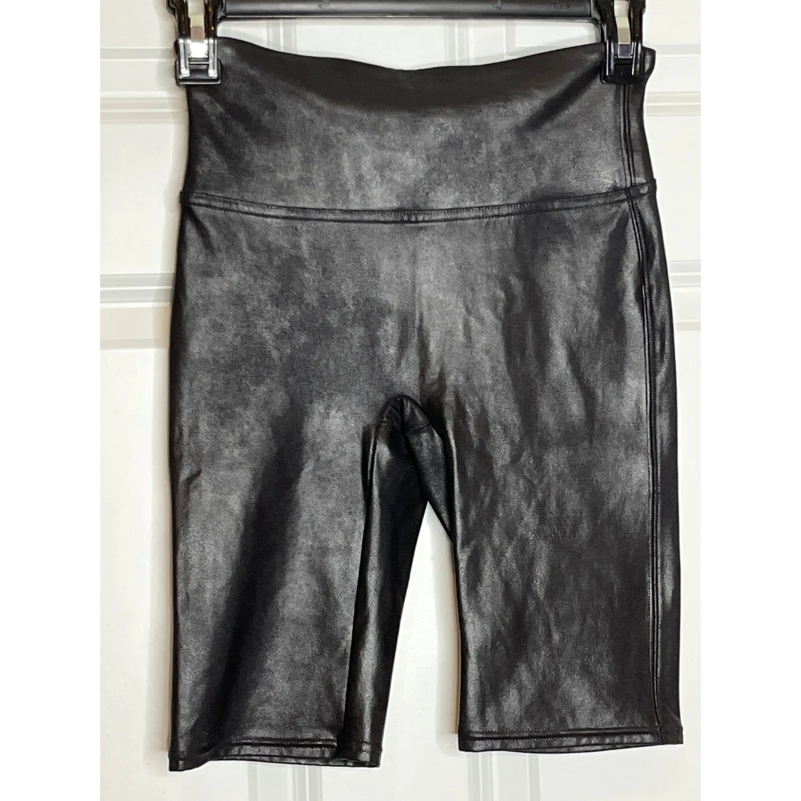 Spanx Faux‎ Leather Bike Short Small - Image 2