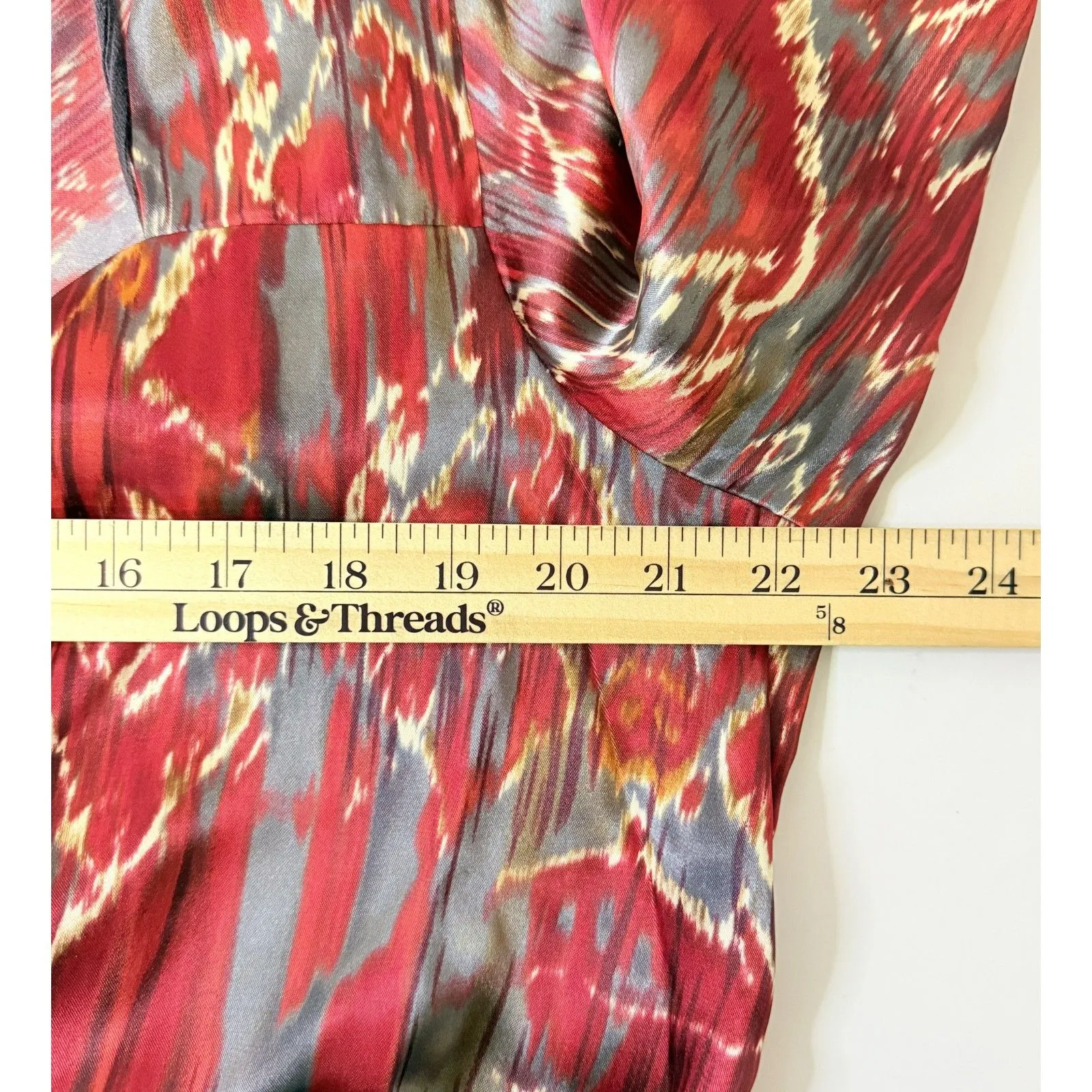 Lane Bryant Red Satin Elastic Long Sleeve Party Top Blouse Plus 18/20 (2X) - Image 6