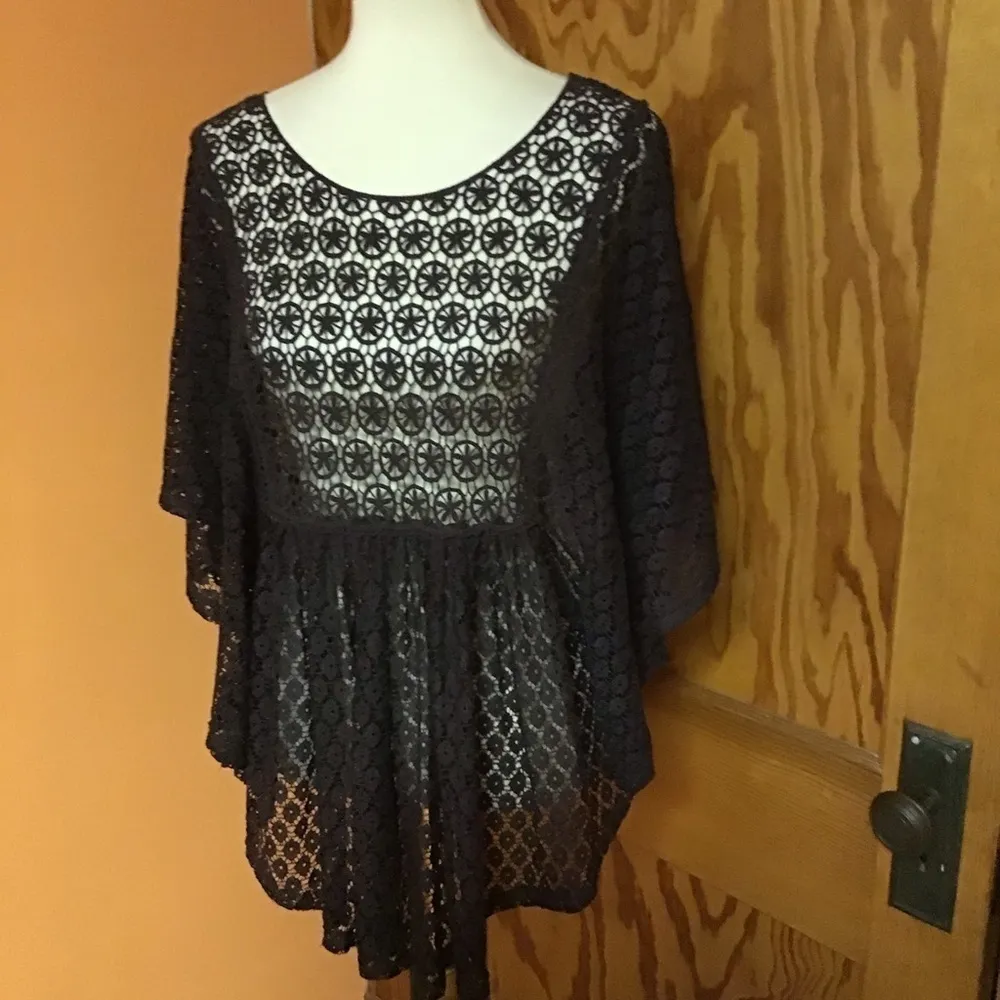 Brown lace boho hippie chic cover up - Image 7