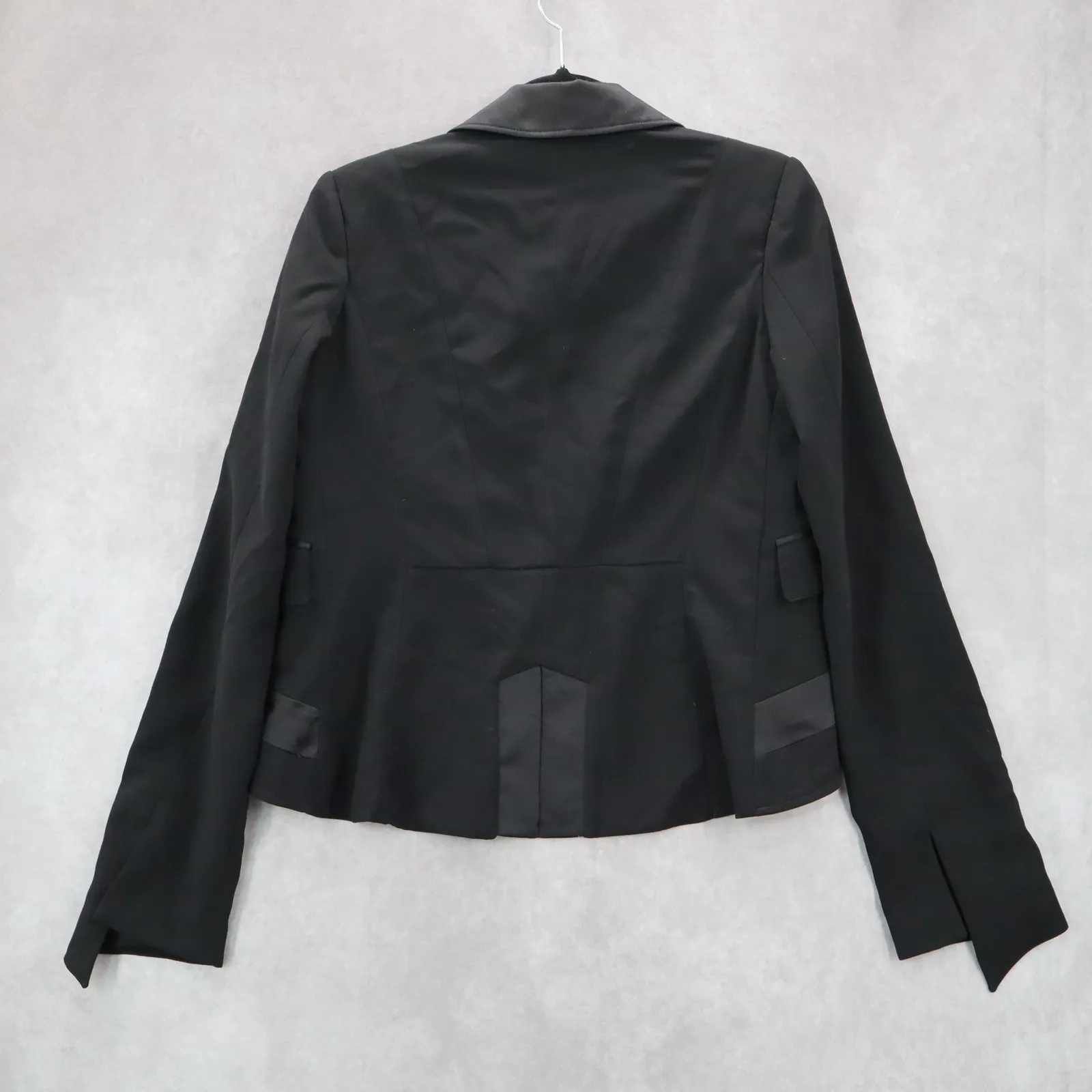 Arden B Black Tuxedo Peak‎ Formal Cocktail Wedding Coat Jacket Blazer Medium - Image 2