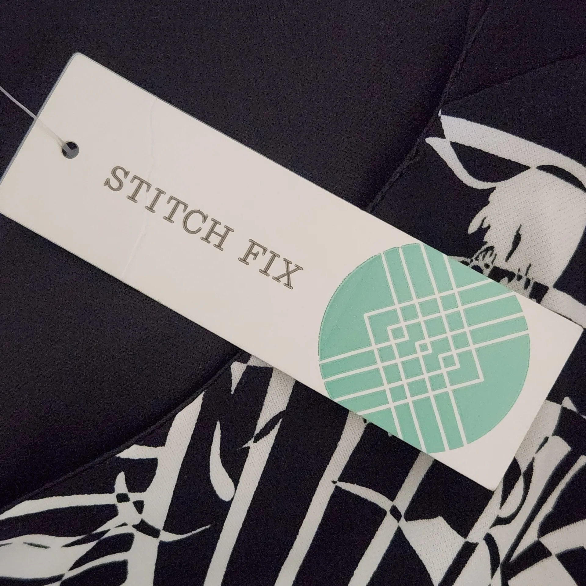 Sangria Black and White Print Dress NWT Size 14 Blouson Dress - Image 9