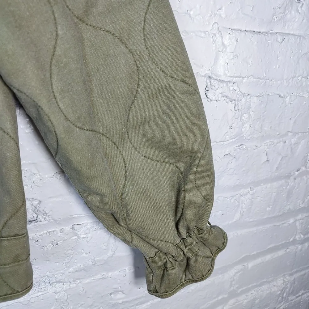 Quilted Jacket Olive green Size XS - Image 3