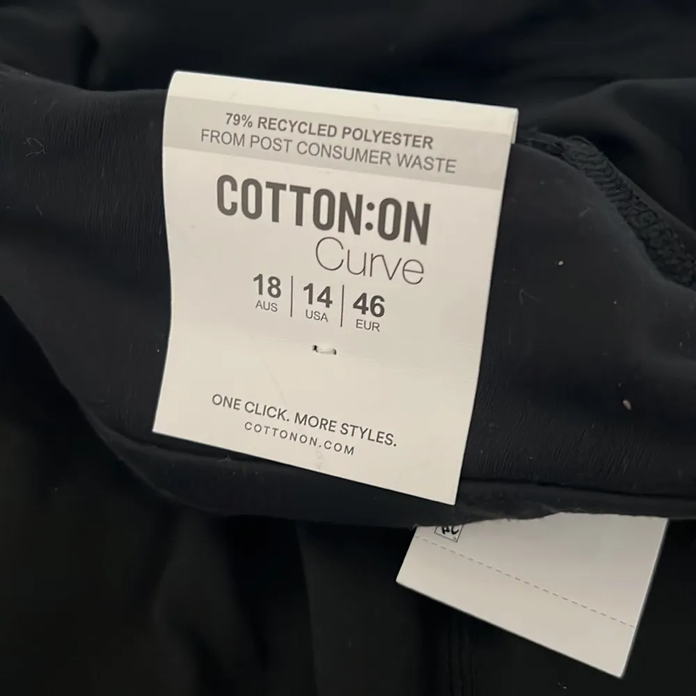 Cotton:On Curve Ultra Soft Cross Over Full Length Tight in Black, Size 14 NEW - Image 6