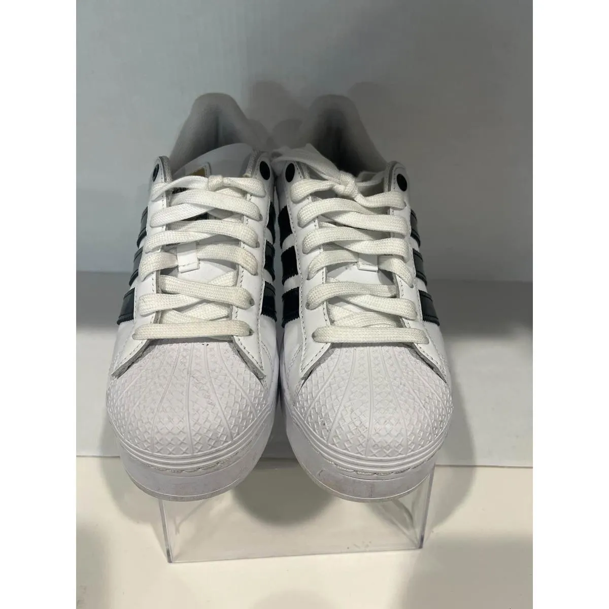 Adidas Superstar Bonega Platform Black White Gold Youth Size 6.5 Women's Size 8 - Image 3