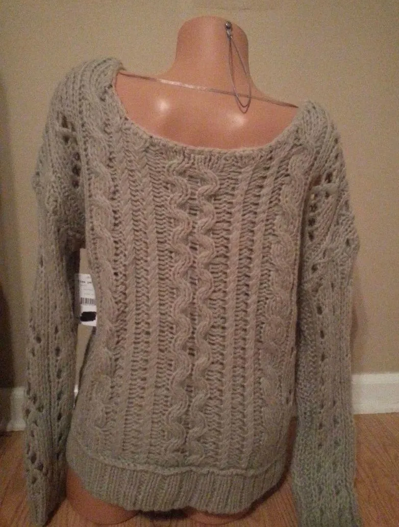 Free People Chunky Knit Sweater New With Tags Size Medium - Image 6