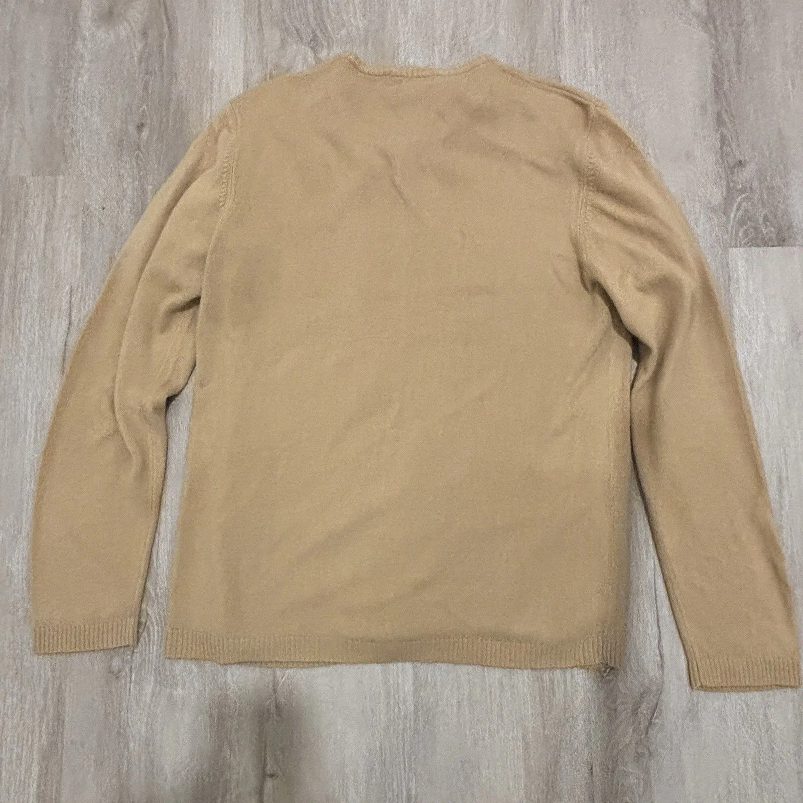 Croft Barrow Cardigan Sweater Set Womens Large Tan Floral Vintage Twin Layering - Image 15