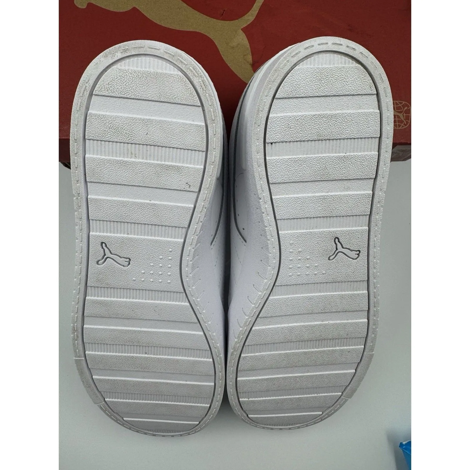 PUMA Court Sneaker, White, Women's Casual Low Top Leather Shoes Size 11 - Image 15