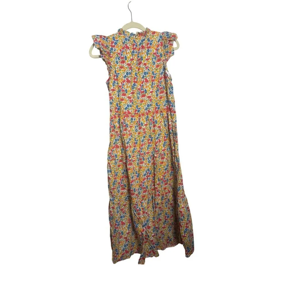 J. Crew x Liberty Fabric Tiered Midi Dress Sz. XS - Image 4