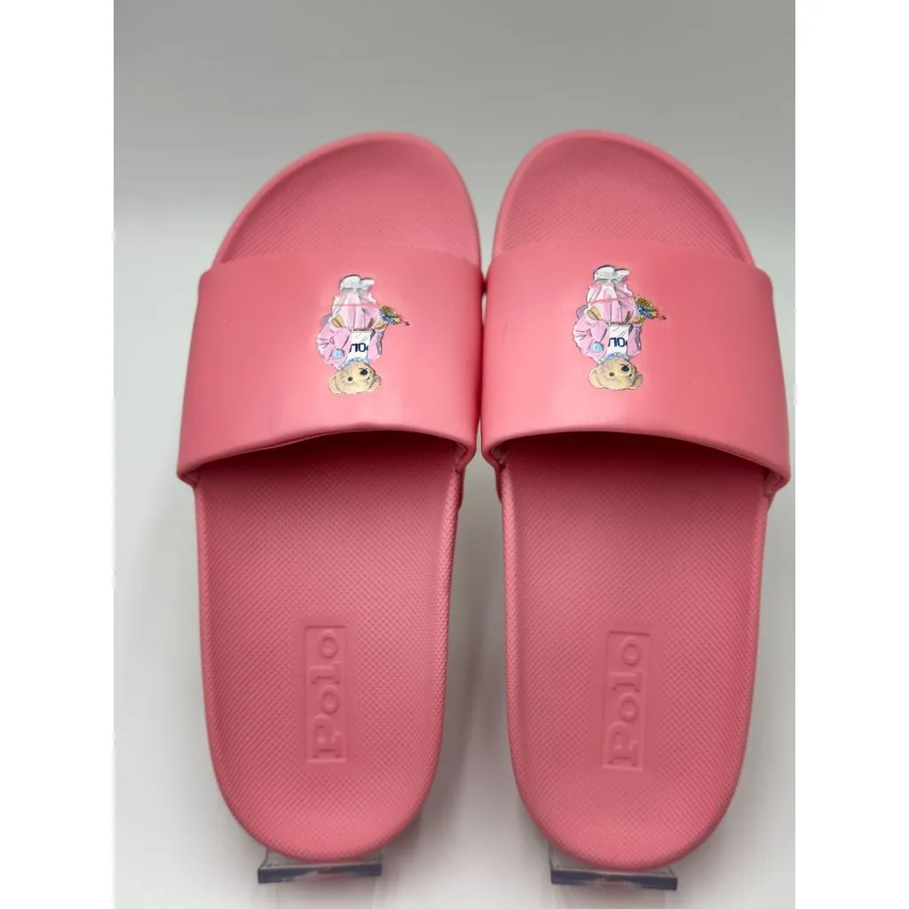 Polo Ralph Lauren Cayson Polo Casual Bear Pink Women’s Sandals Slides Size 8 - Image 2