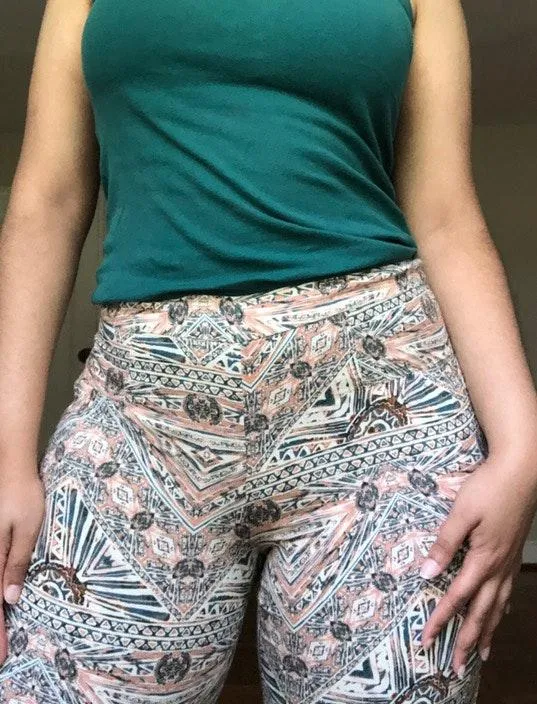 Printed Palazzo Style High Waist Pants - Image 3