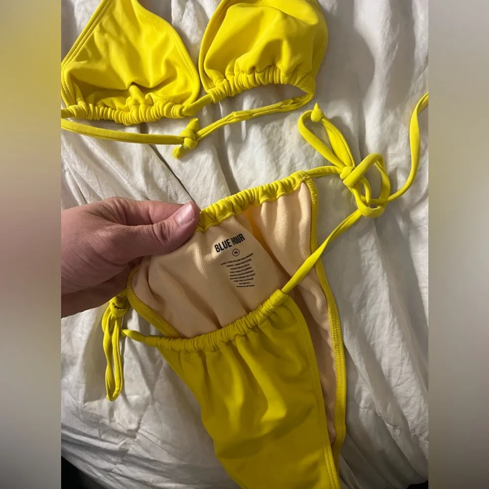 Blue hour SM yellow string bikini - Image 2