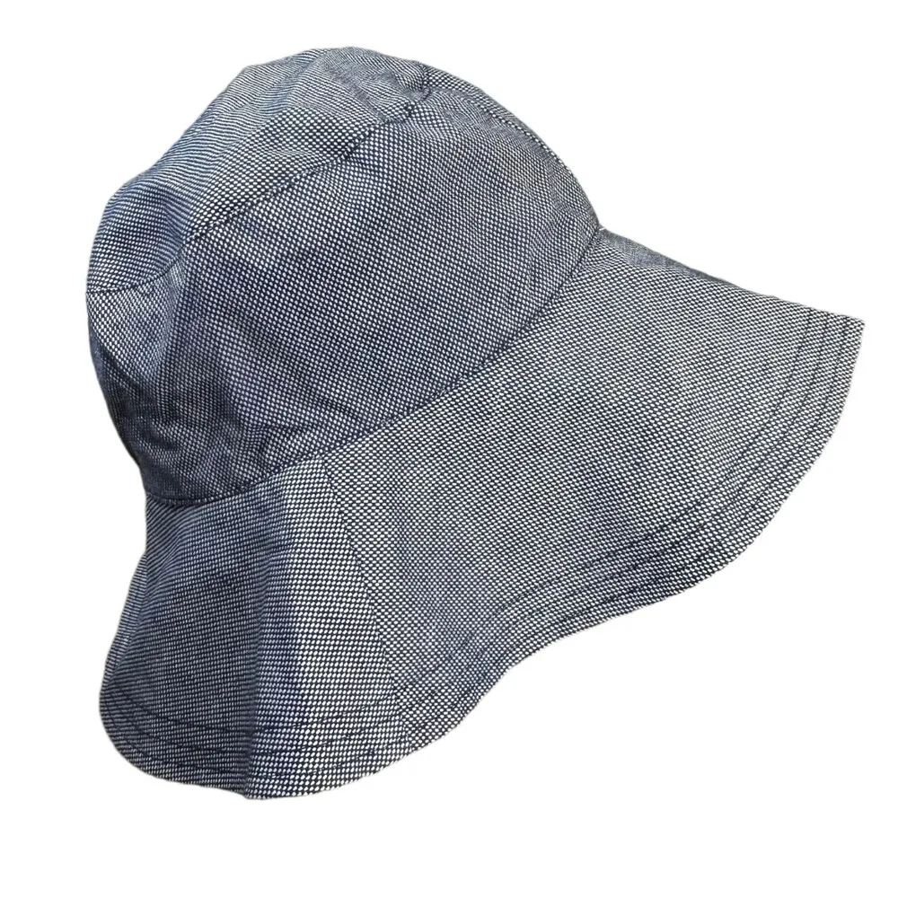 Vera Bradley Reversible Hat Sun Wide Brim Navy Oxford One Size NEW with Tags - Image 5