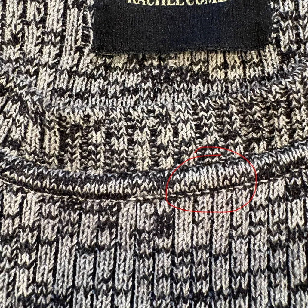 Rachel Comey Blkack & Gray Knit Cap Sleeve Ribbed Crop Top - Image 12