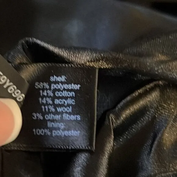 The Limited‎ Tie Belt Waist Knit Wool Blend Trench Coat Size L NWT - Image 10