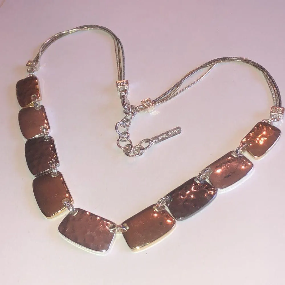 Nine West Multi Tone Silver Tone Boho Statement Necklace - Image 4