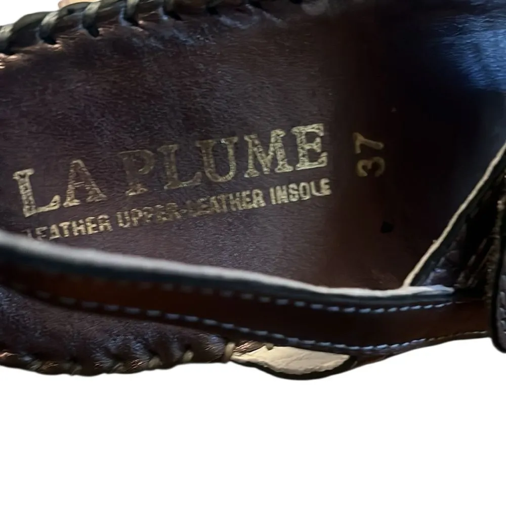 La Plume Metallic Strappy Sandals Size 37 Silver - Image 5