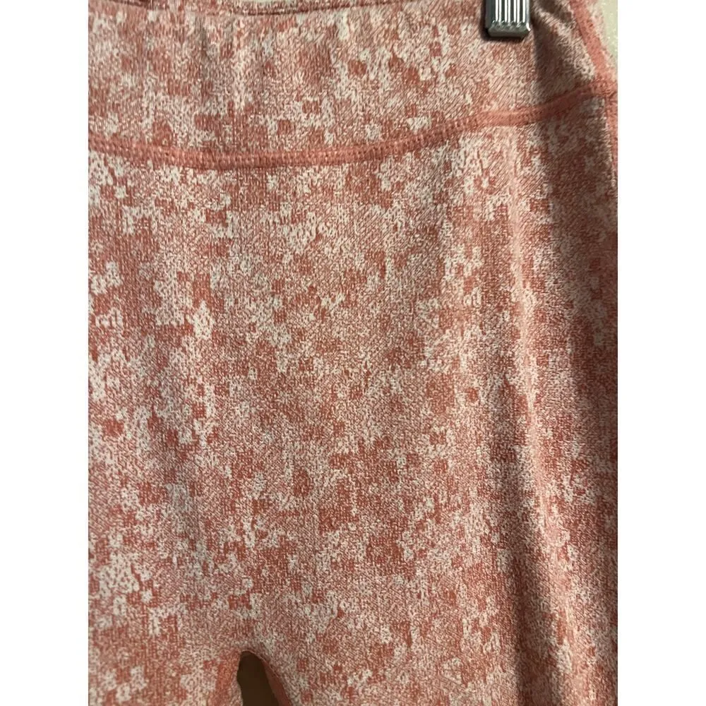 Gymshark Pink Fleur Texture Leggings Dusty Pink Marl Sz. S - Image 4