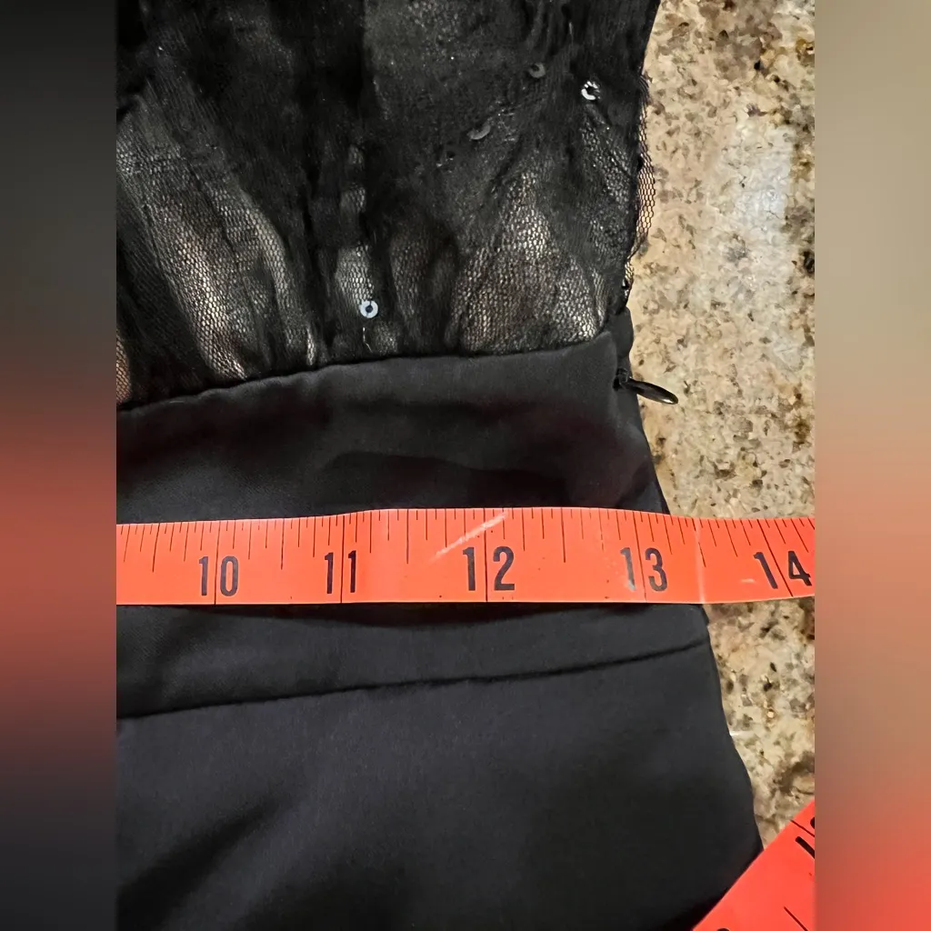 Ramy Brook NWT Sample Lace Sequin Satin Palazzo Jumpsuit Size Small Off Shoulder - Image 8