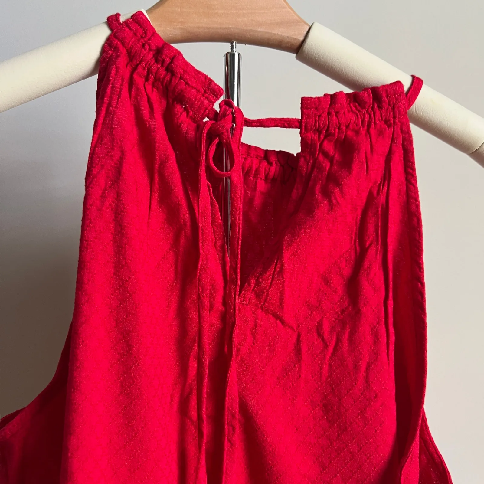 Knox Rose Women's Red Woven Halter Tank Top - Size XL - NWT - Image 6