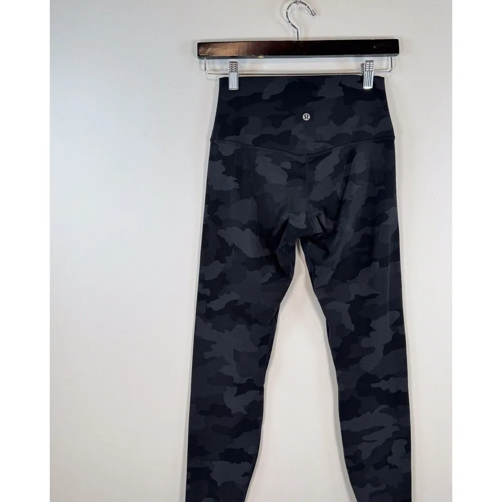 Lululemon Womens Leggings Black Align High Rise Camo Pull On Stretch Yoga Size 6 - Image 8