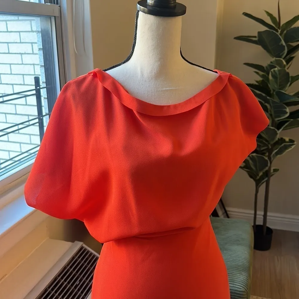 Reiss Asymmetric Flow Sleeve Dress Size 2 - Image 2