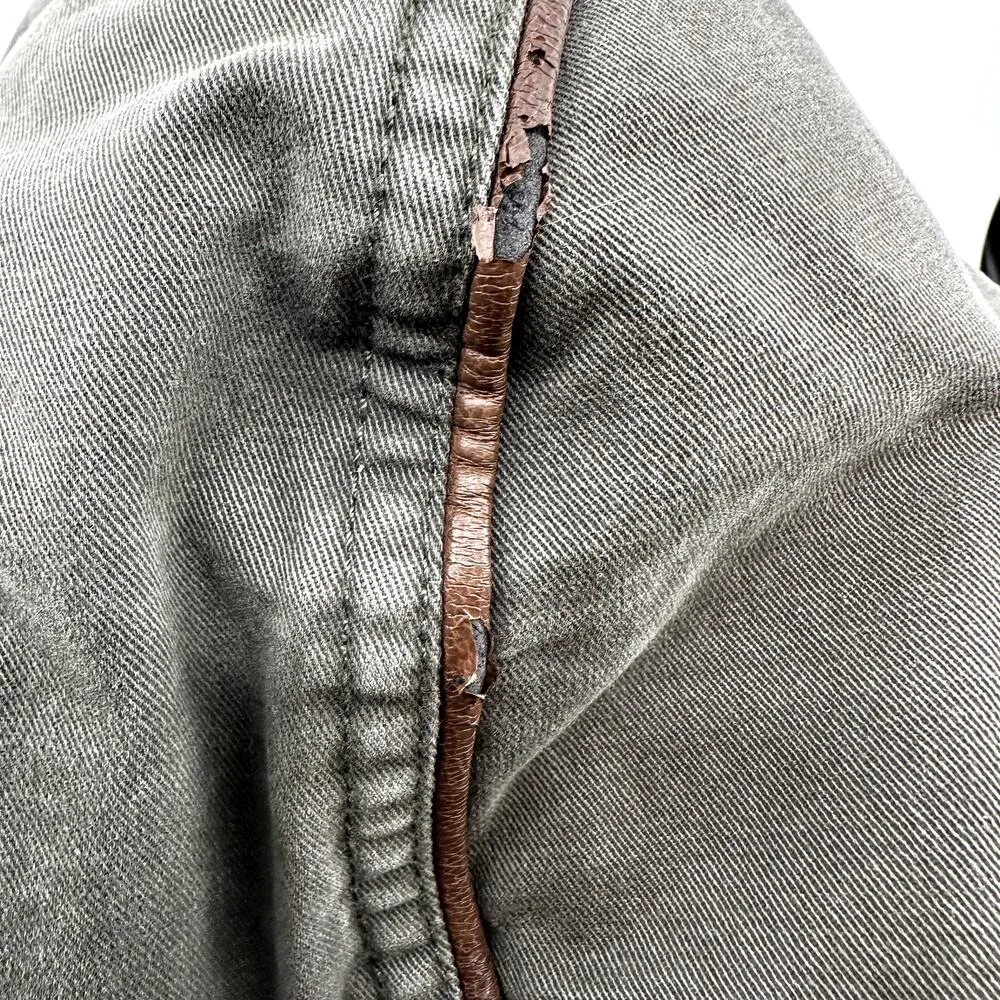 Naketano Brave New World Jacket Bomber Full Zip Hooded 100% Cotton Green Small - Image 5