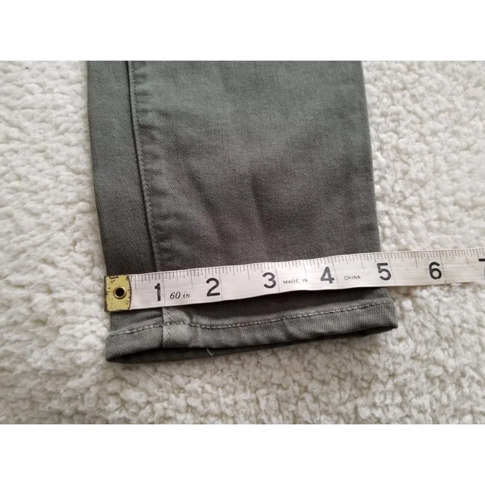 Paige Verdugo Ankle Mid/Lo Rise Skinny Jeans in Faded Vine Olive Green Size 24 - Image 11