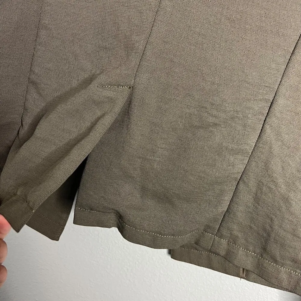 Noir Open Front Blazer Jacket w/ Pockets‎ Olive Green Small - Image 8