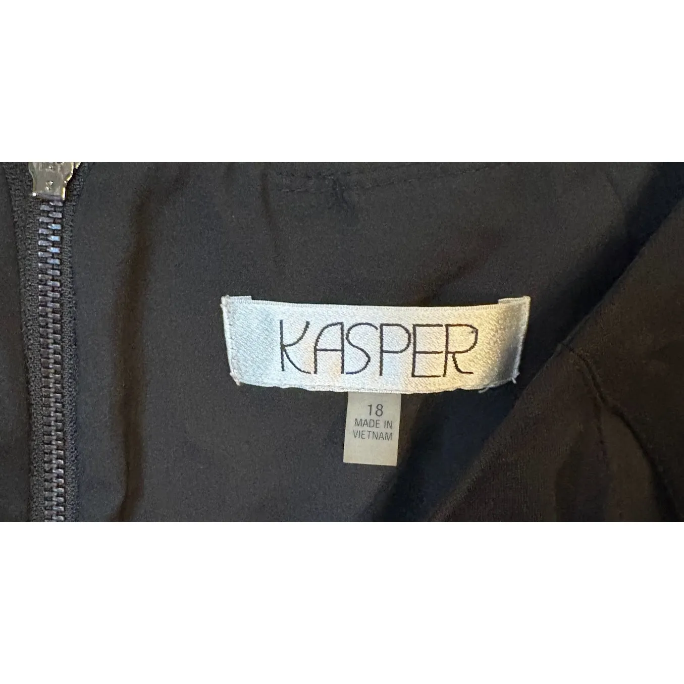 Kasper Black Sleeveless Sheath Dress with Neckline Cutouts Size 18 NWT - Image 5