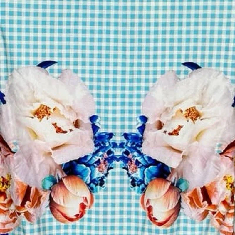 6 Shore‎ Road Swim Suit Womens Large Blue White Sweel Surfsuit Peony Gingham - Image 4