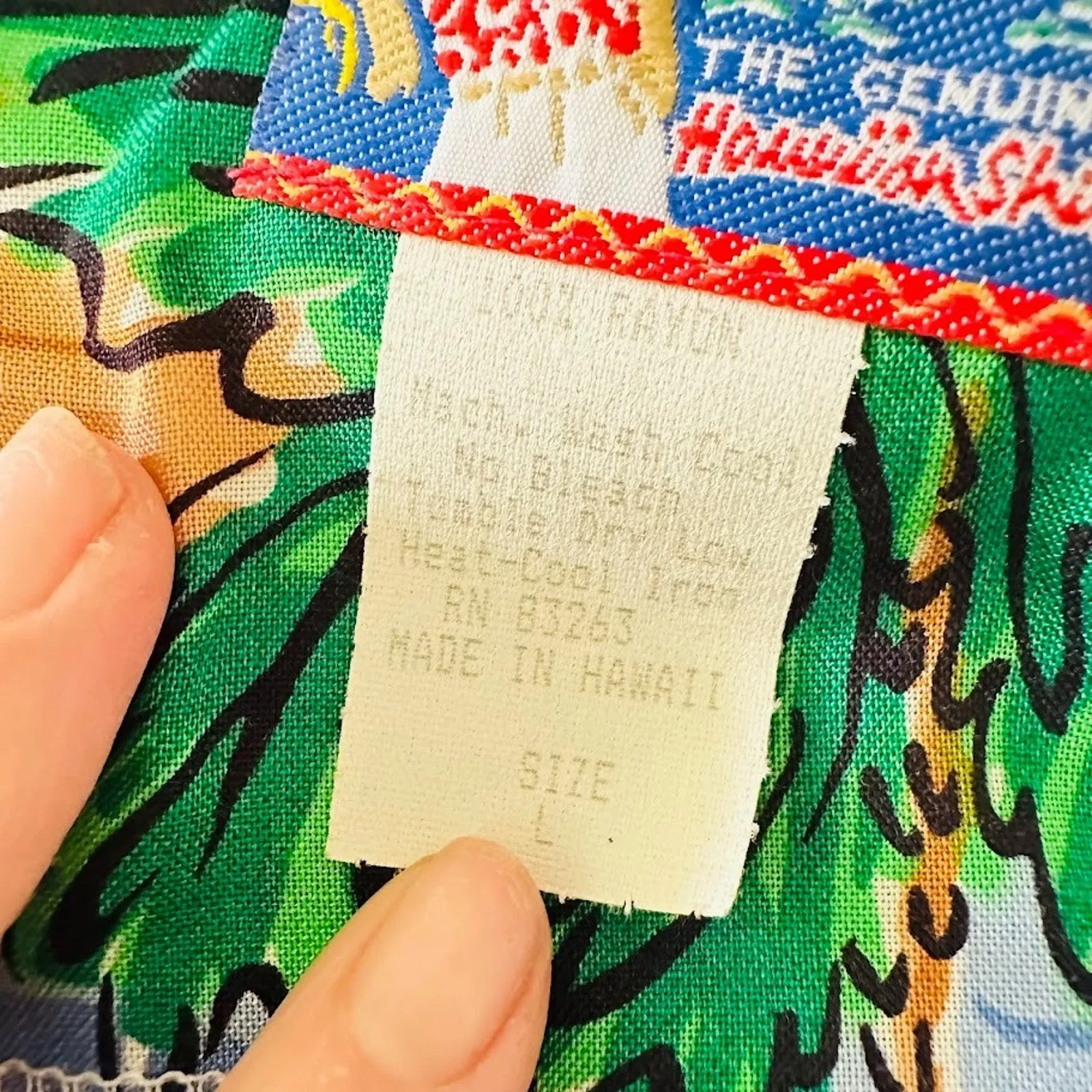 Vintage Joe Kealoha Dress Large Hawaiian Beach Surf Tropical Island Vacation Green - Image 6