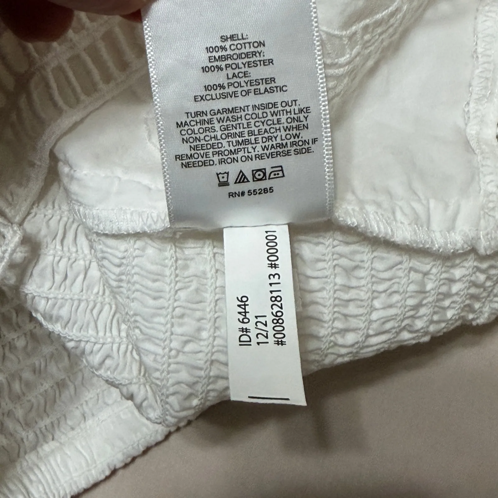 Express Embroidered Puff Sleeve Crop Top XS V-Neck Boho Eyelet Peasant Blouse - Image 10