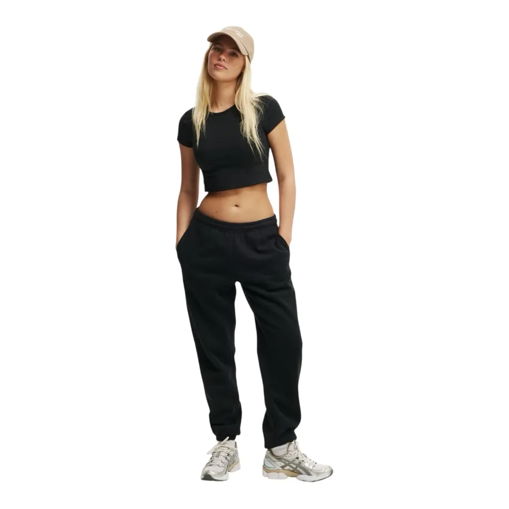 New COTTON ON Women's Plush Essential Gym Sweatpants Black XSmall - Image 2