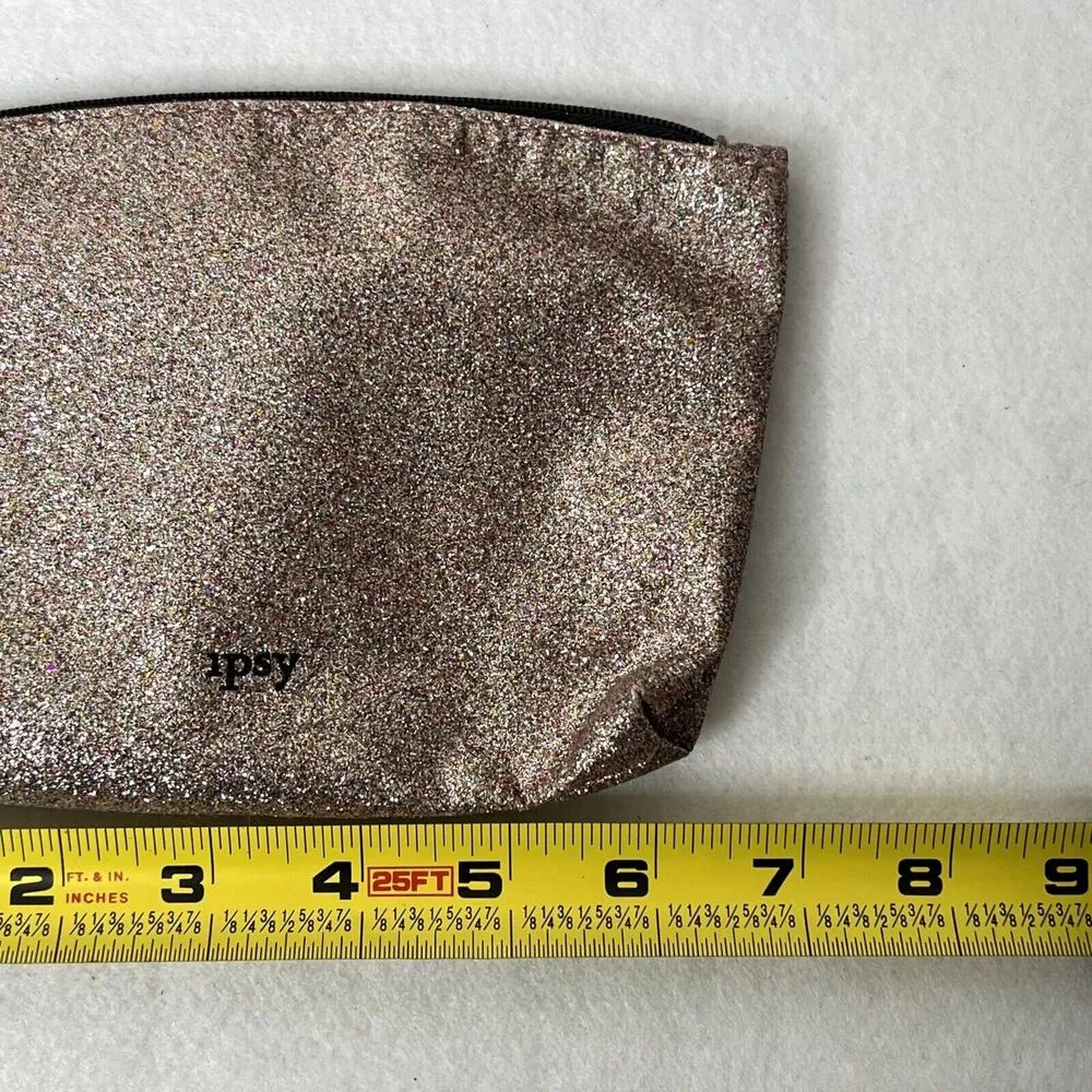 Gold Sparkle Tassel Zip Makeup Bag - Image 5