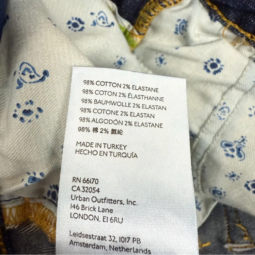 Anthropologie‎ Pilcro The Split Straight Jean High Rise Dark Wash Size 29 - Image 14