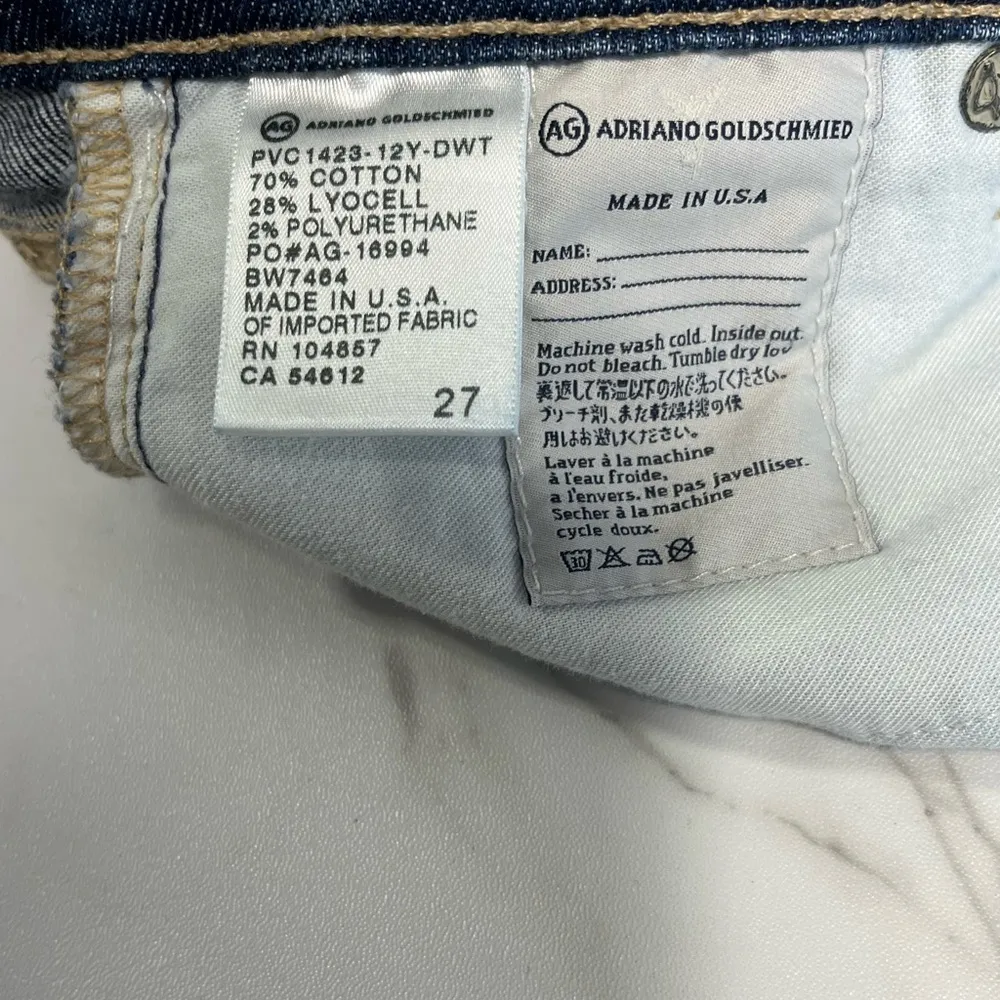 AG Adriano Goldschmied Daisy super low rise cut off denim shorts made in USA 27 - Image 4