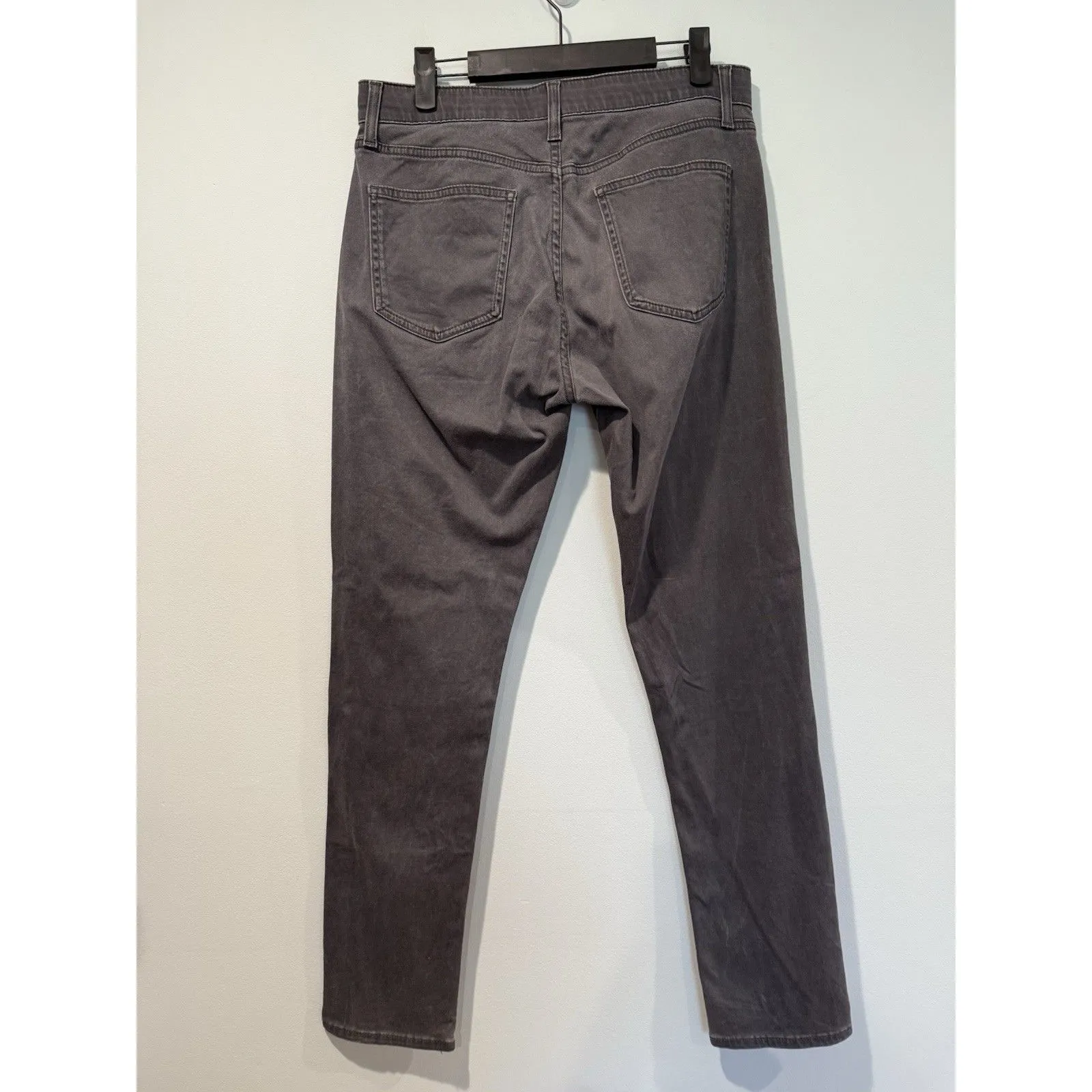 Uniqlo Pants Women Medium Dark Grey Zip Up & Elastic Waist Stretch Travel Casual - Image 2