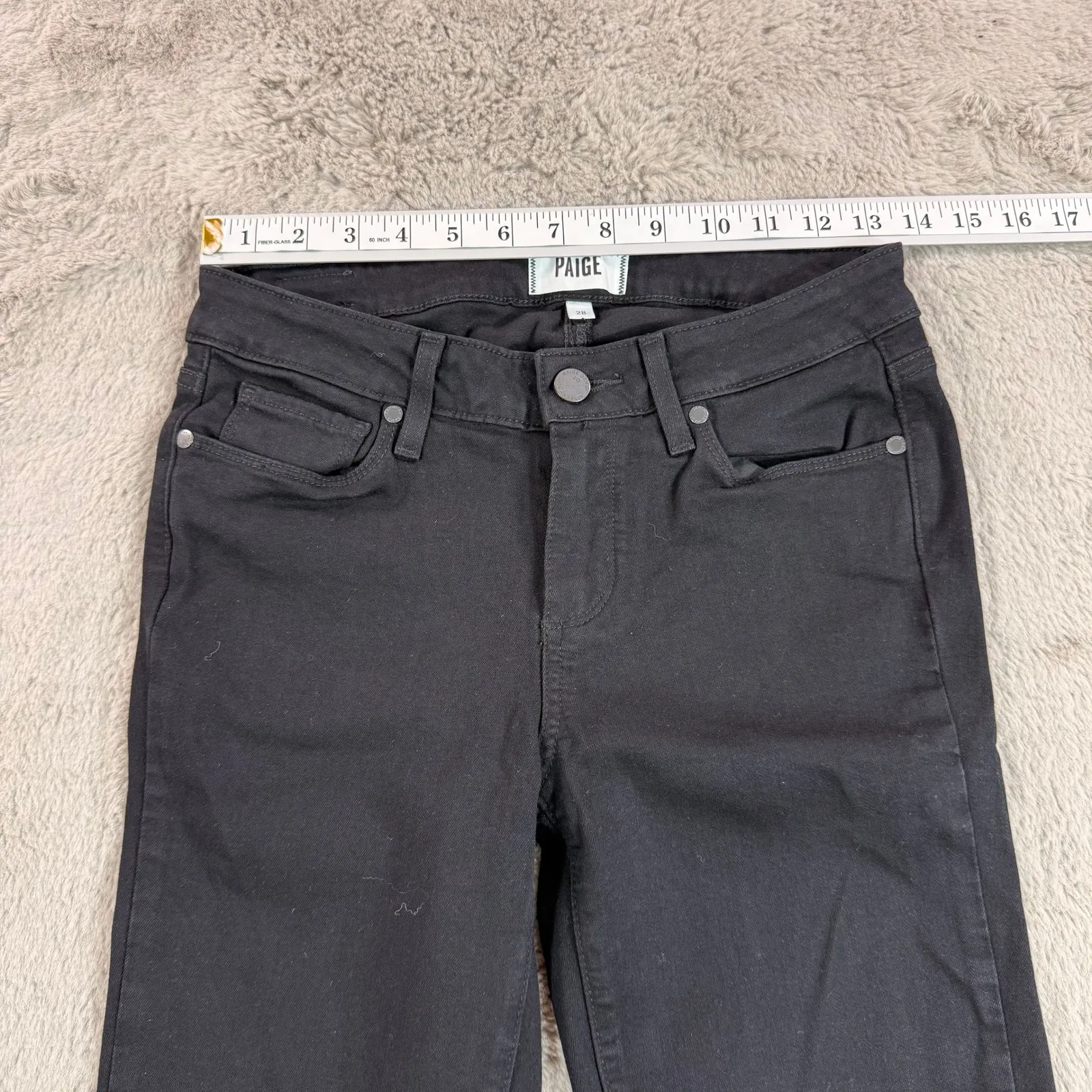 PAIGE Verdugo Crop Black Skinny Jeans Womens Size 28‎ Denim Casual School - Image 9