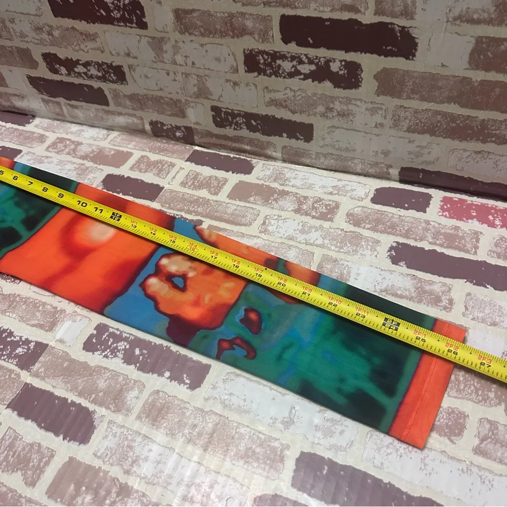 Miaou Multicolor Abstract Long Sleeve Blouse Size M Green Size M - Image 10