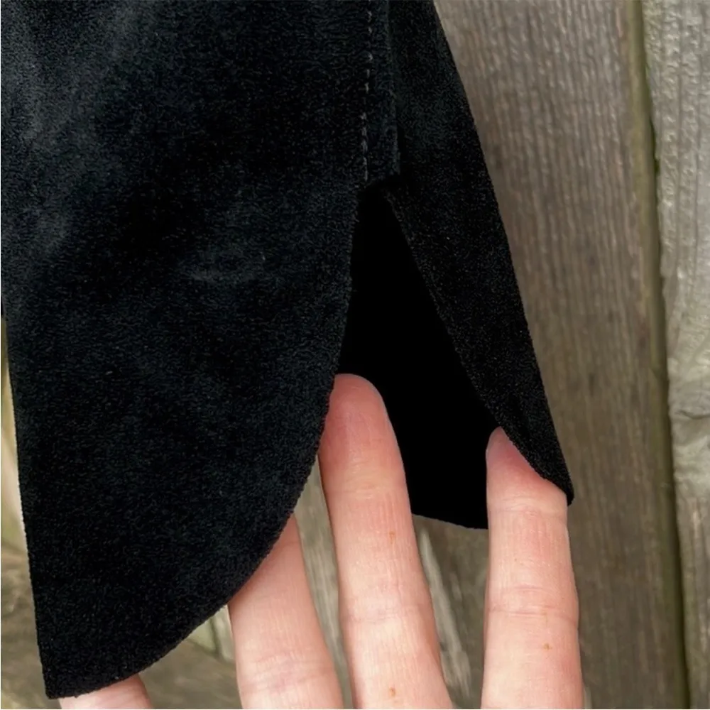 EUC Velvet by Graham & Spencer Reya Faux Suede Dress Black Oversized Small - Image 6