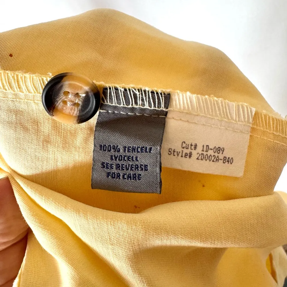 Vintage NWT light yellow chore maxi dress | large | Pockets - Image 11