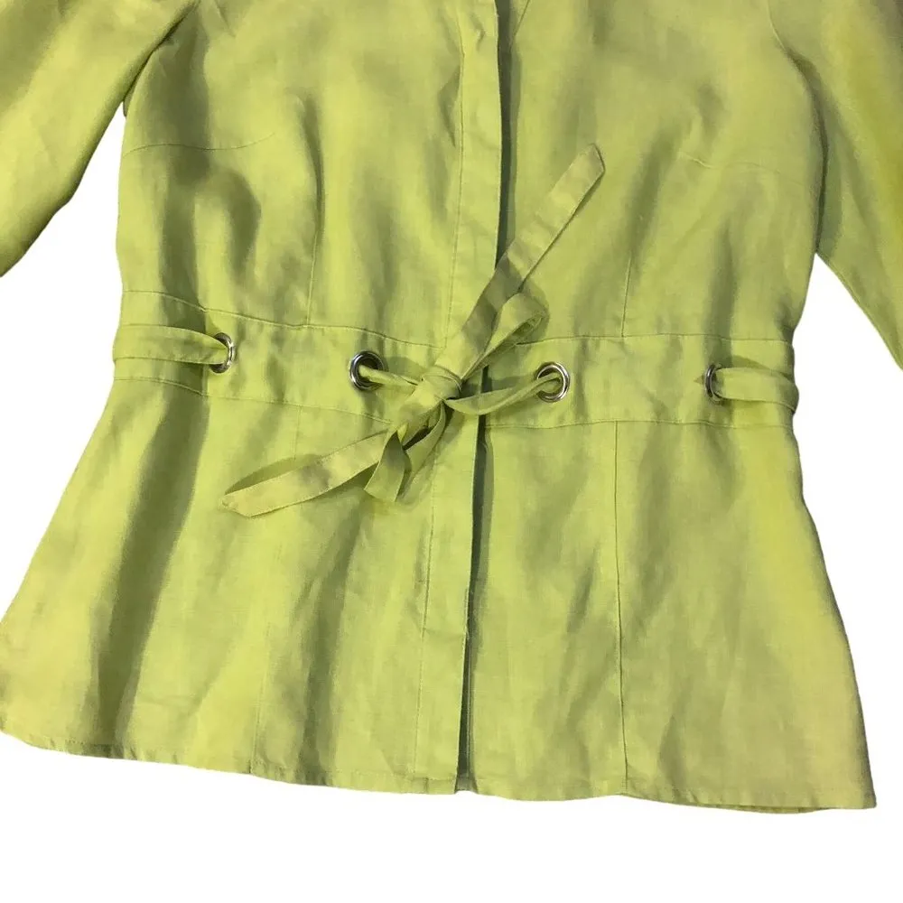 Saint Tropez West Blouse Womens M Used 100% Linen - Image 12