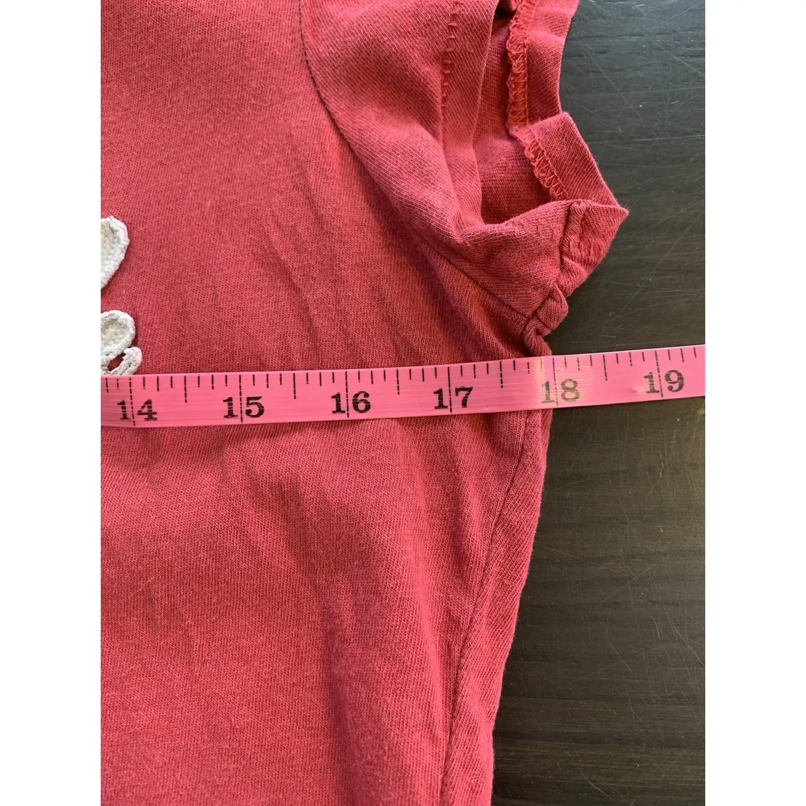 Vtg Y2K Aeropostale NYC‎ T Shirt Womens Size XL Retro Red Distressed Cap Sleeve - Image 8