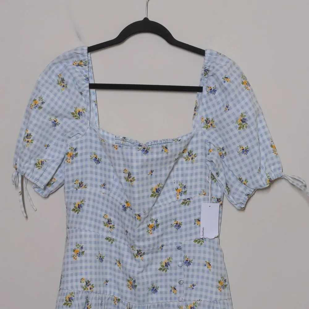 Reformation Melony Linen Dress in Al Fresco - Size 10 - NWT - Image 3