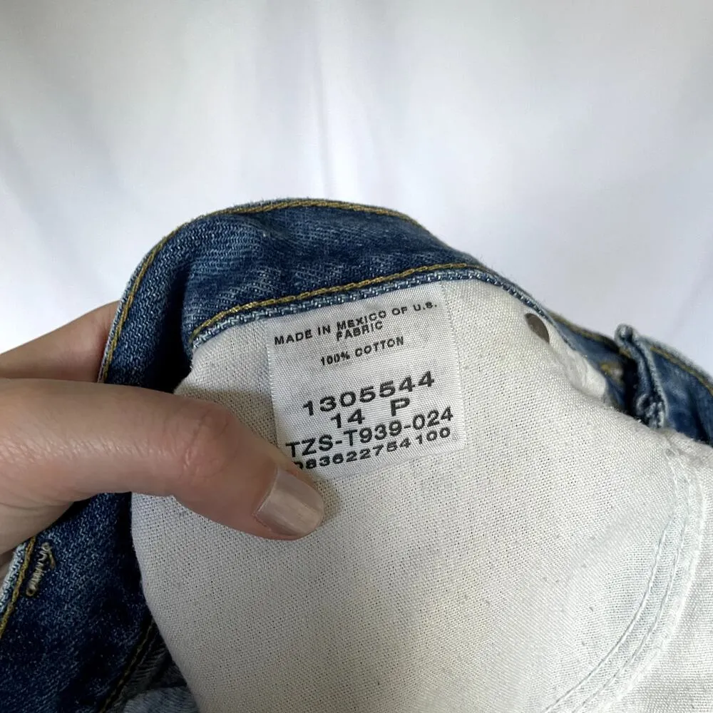 Riders by Lee Embroidered leg high waist cotton jeans women's size 14P denim - Image 8