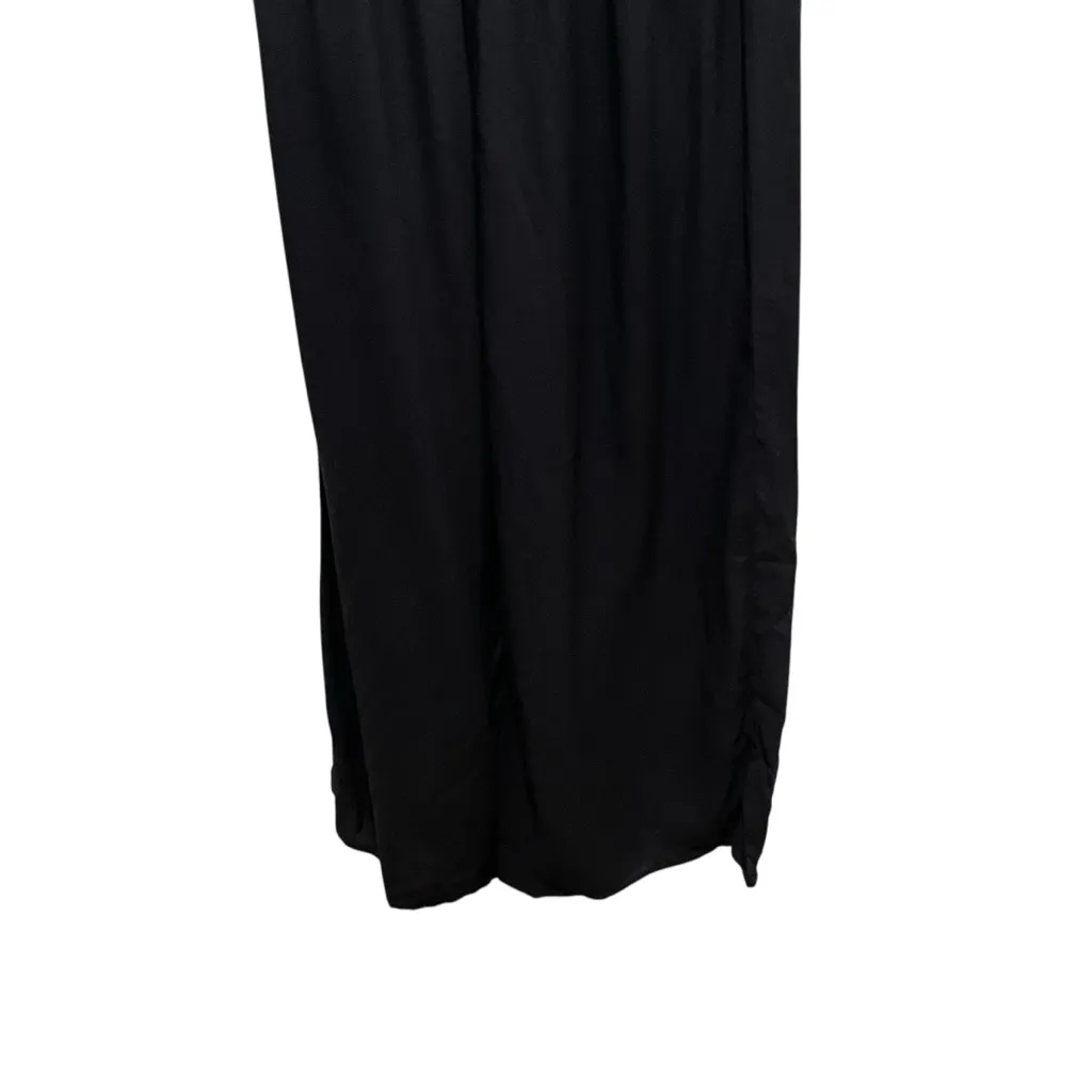 Hollister Smocked Long Sleeve Jumpsuit Solid Black Women’s Size Medium - Image 2