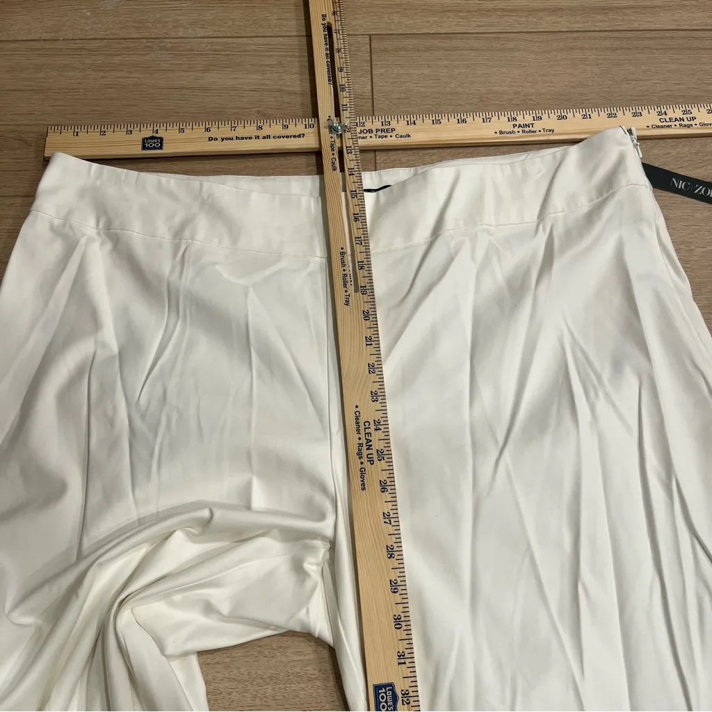 NWT Nic + Zoe Rayon Cotton Blend Ankle Pant Paper White Size 22W - Image 2