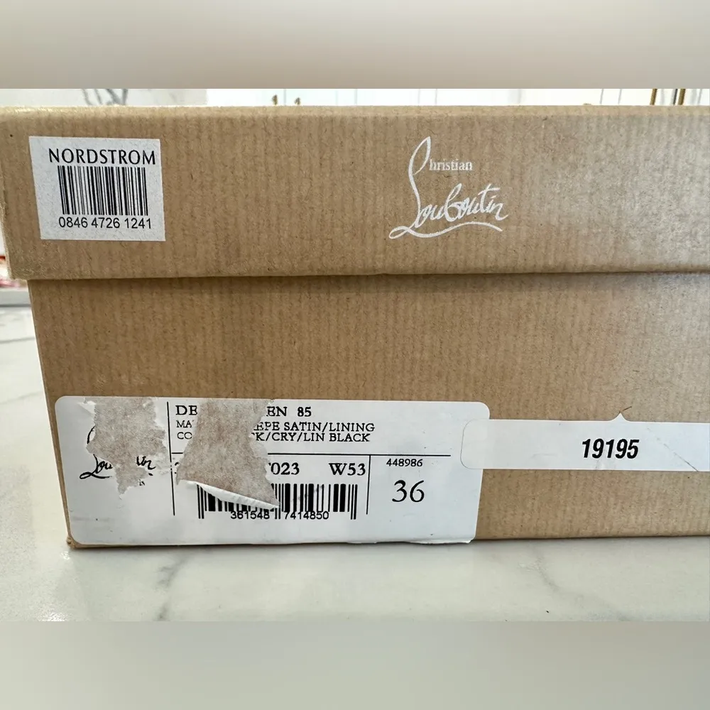 Christian Louboutin Degraqueen 85mm Crystal Slide Sandals - Image 10