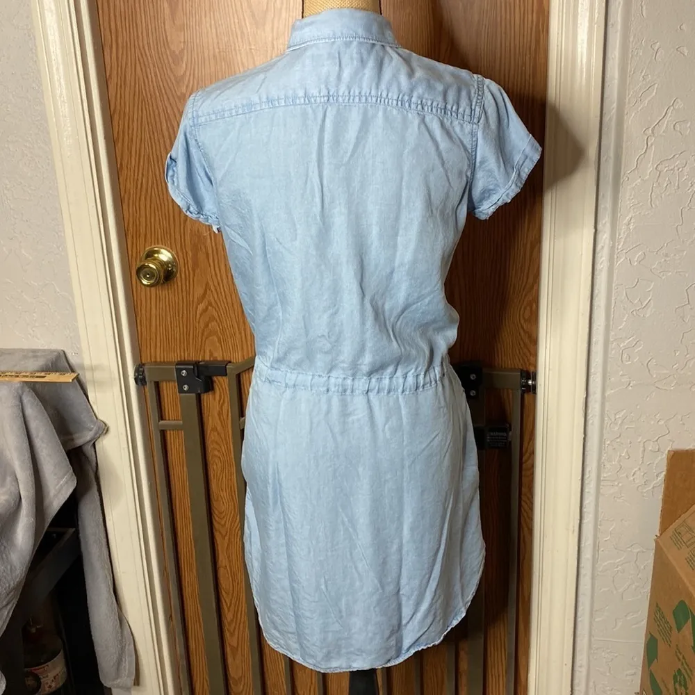Thread & Supply Denim Dress Light Blue Size S - Image 5