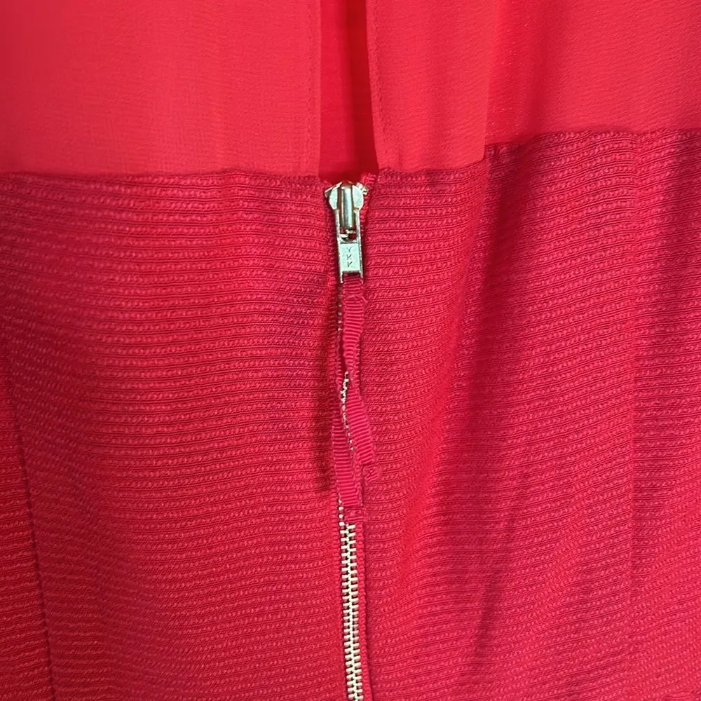 Maeve Anthroplogie Womens Lattice Neck A-line Dress Red Sleeveless Size 6 - Image 11